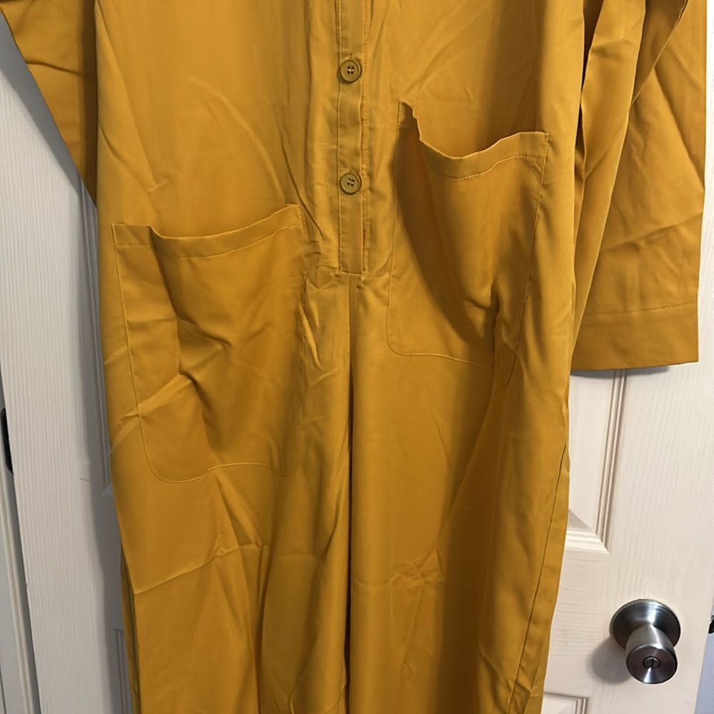 Madepants  Mustard Button Up Jumpsuit - Picture 3 of 6